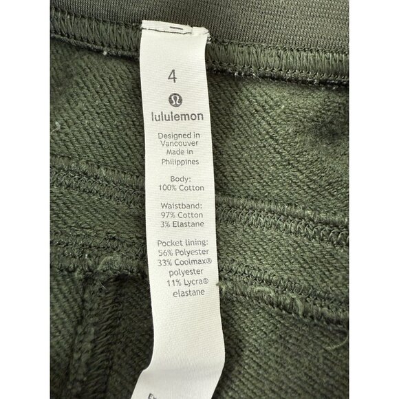 Lululemon Warm Down Jogger Sweat Pants Womens Sz 4 Athleisure Yoga Lounge Green - Picture 3 of 9